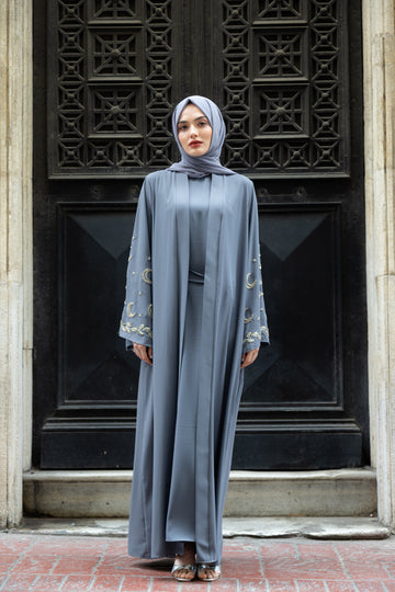 MİHRİMAH ABAYA TAKIM (GRİ)