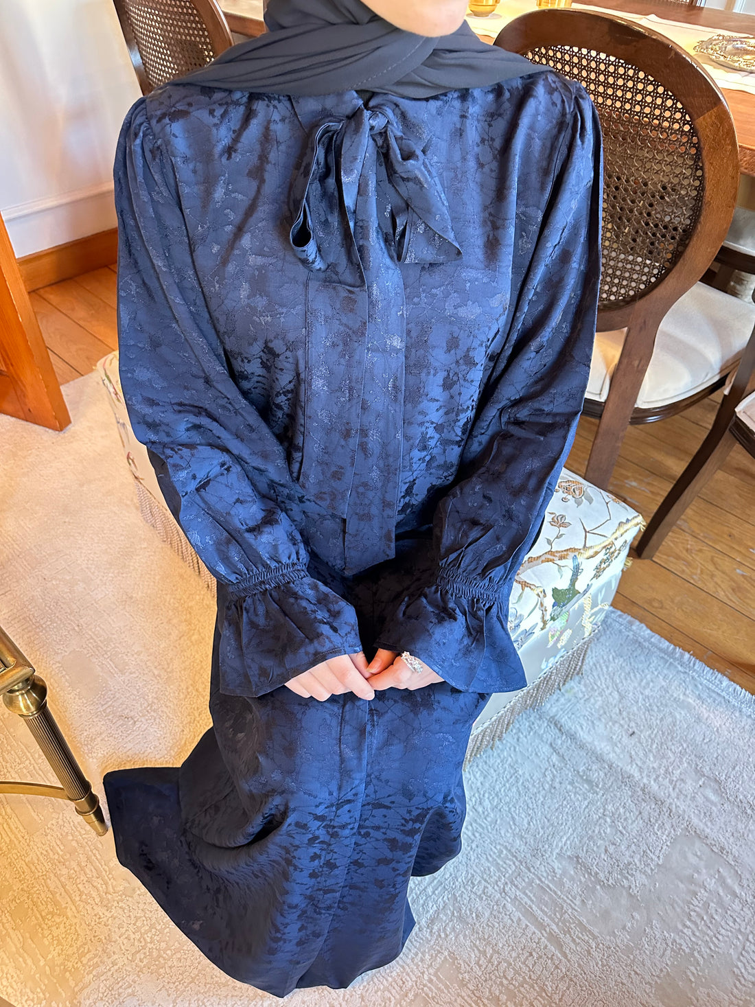 Nazenin elbise lacivert