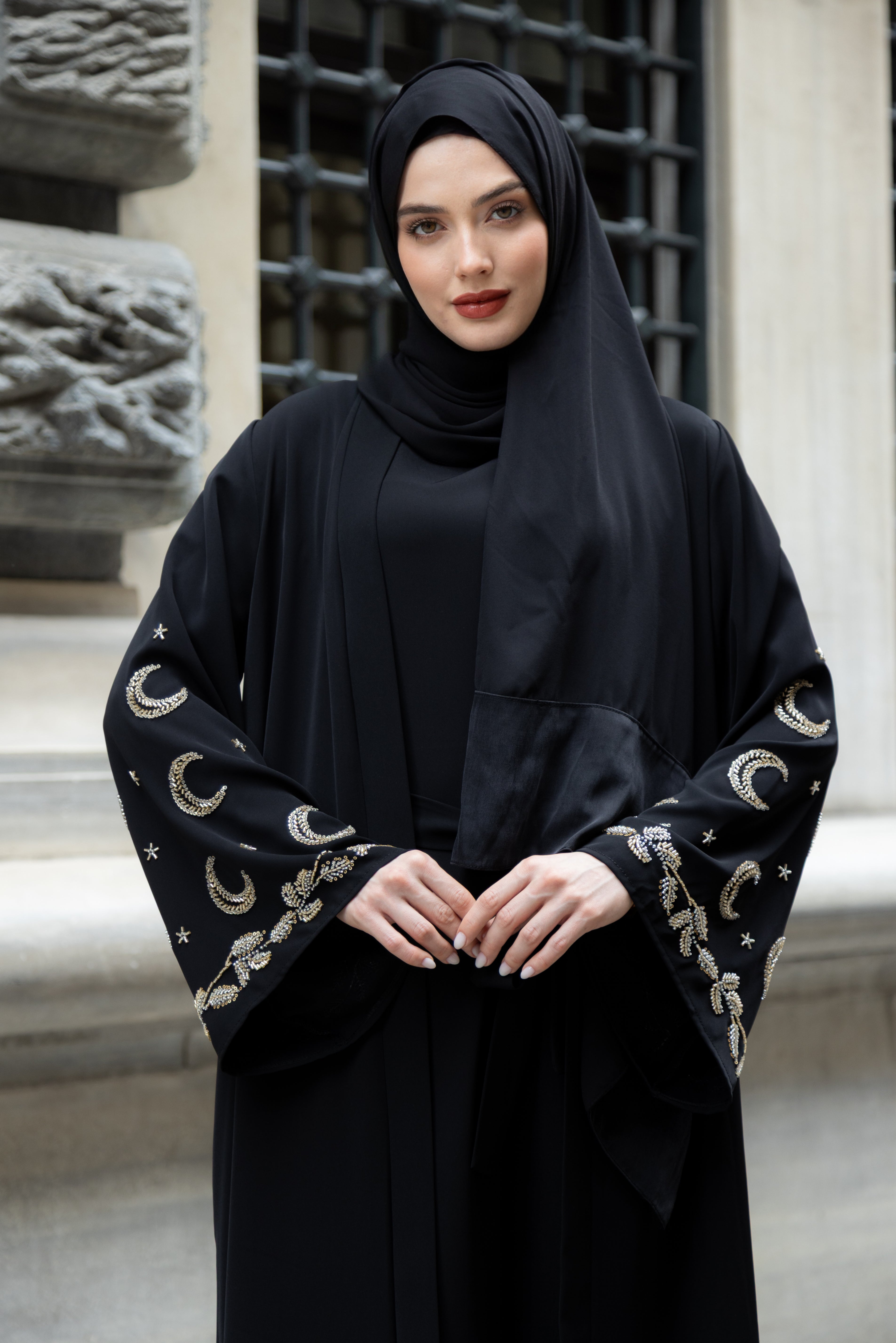 MİHRİMAH ABAYA TAKIM (SİYAH)