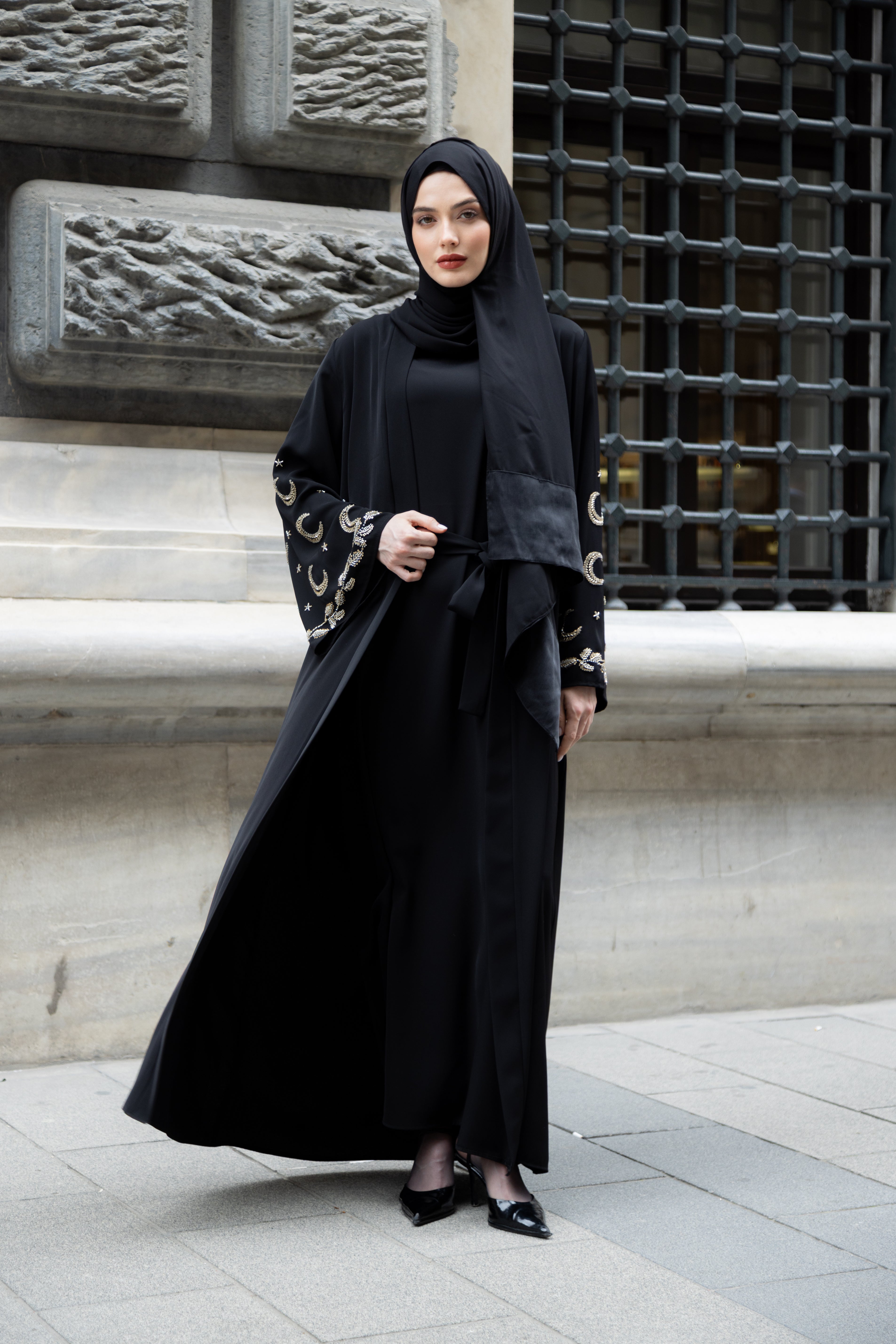 MİHRİMAH ABAYA TAKIM (SİYAH)