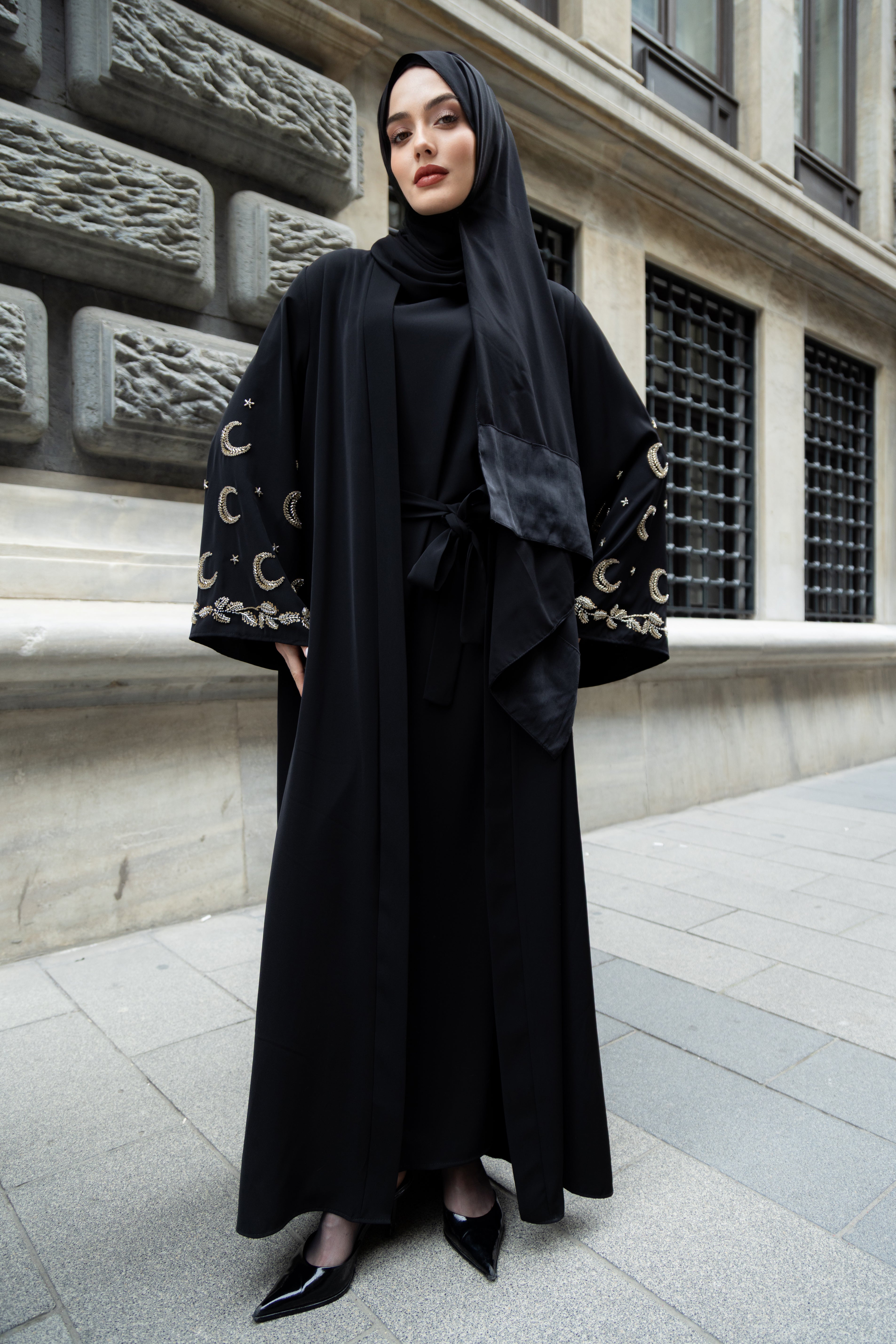 MİHRİMAH ABAYA TAKIM (SİYAH)
